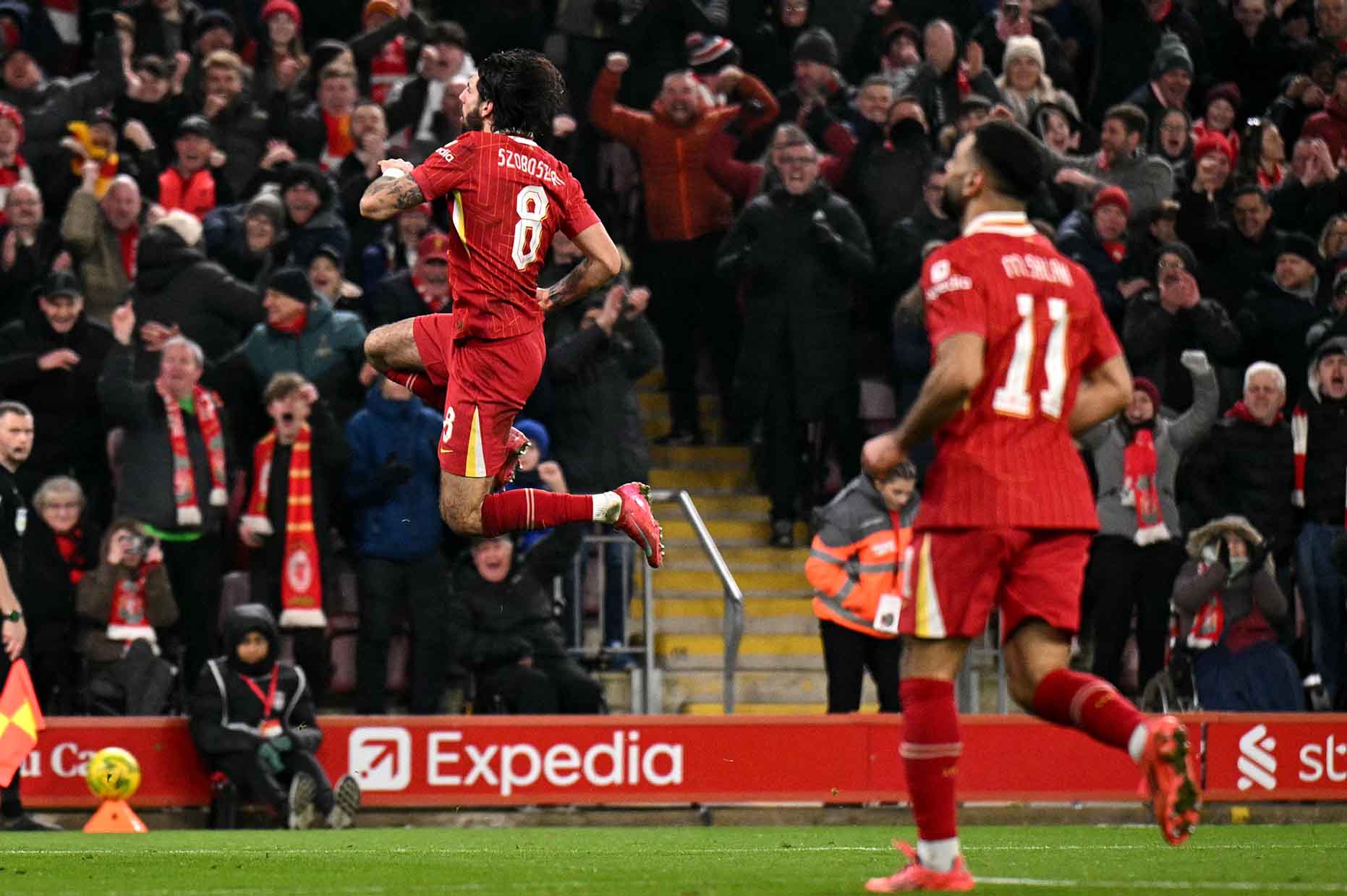 Liverpool esta a un punto de la Liga Premier. Imagen de AFP