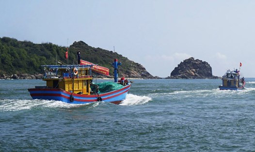 Tàu cá của ngư dân Bình Định ra khơi đánh bắt thủy sản. Ảnh: Hoài Luân