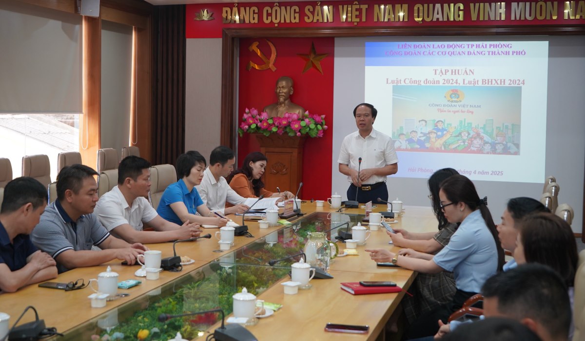 The Trade Union of Hai Phong City Party agencies is in charge of ensuring the protection of the Trade Union and Social Insurance. Photo: Mai Dung