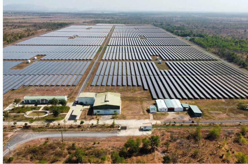 Dự án điện mặt trời Long Thành 1 tại huyện Ea Súp, tỉnh Đắk Lắk. Ảnh: Uy Nguyễn.

