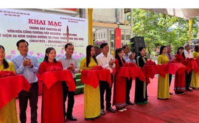 Opening of the exhibition "Cestern Highlands gong Culture - past and present". Photo: Hoang Loc