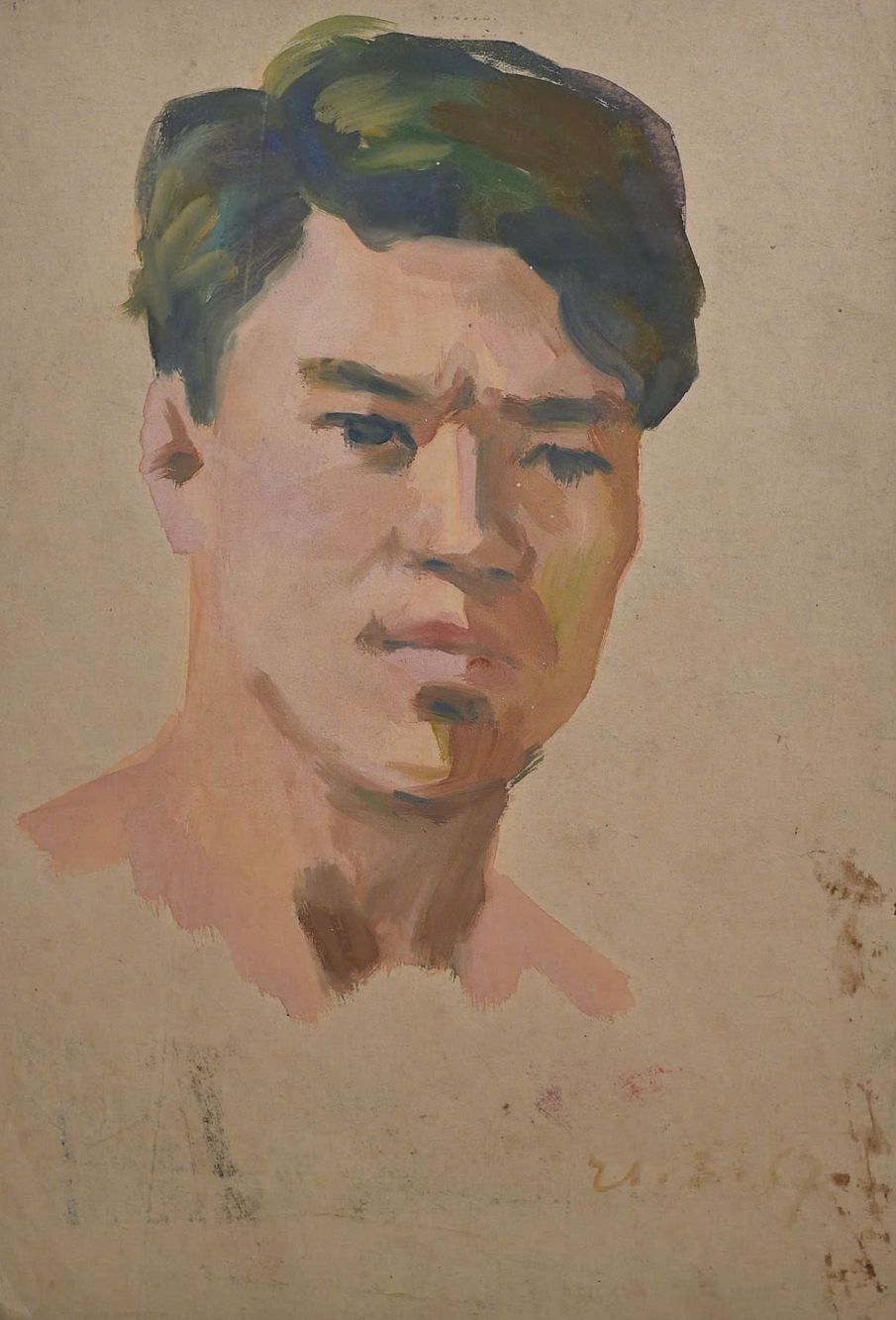 “Chan dung tu hoa 3“, mau nuoc, 1967. Anh: Quoc Thang