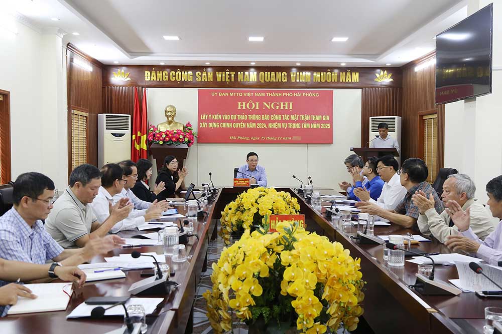 Instruction No. 31,HD/BTCTW has stated the arrangement of the apparatus of the Vietnam Fatherland Front and provincial-level mass organizations. Illustrative photo: Haiphong.gov.vn