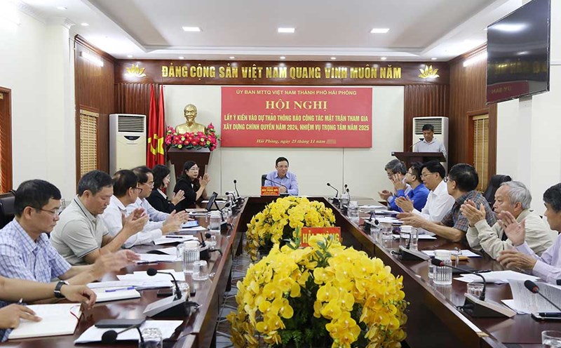 Instruction No. 31,HD/BTCTW has stated the arrangement of the apparatus of the Vietnam Fatherland Front and provincial-level mass organizations. Illustrative photo: Haiphong.gov.vn
