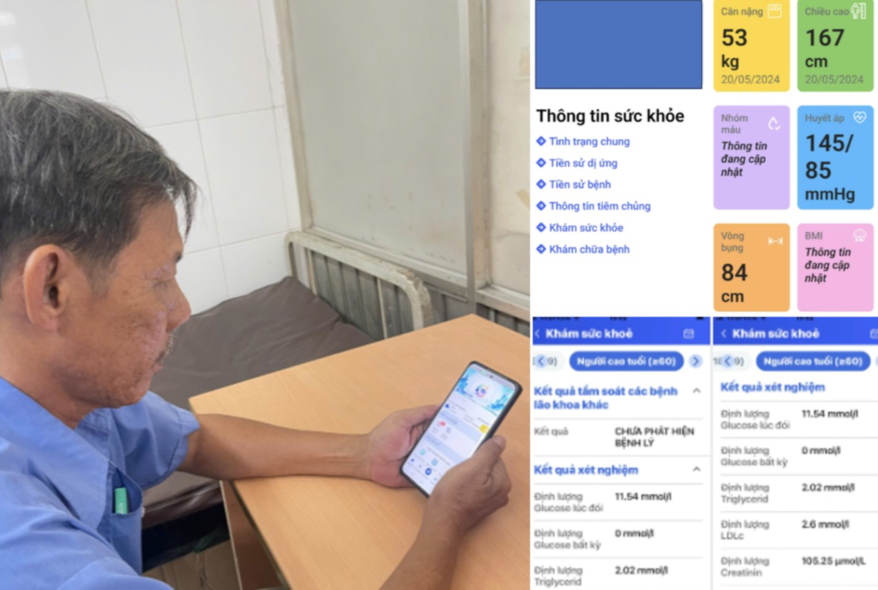 City residents can easily access to track health status information on their smartphones. Photo: Provided by the Ho Chi Minh City Department of Health