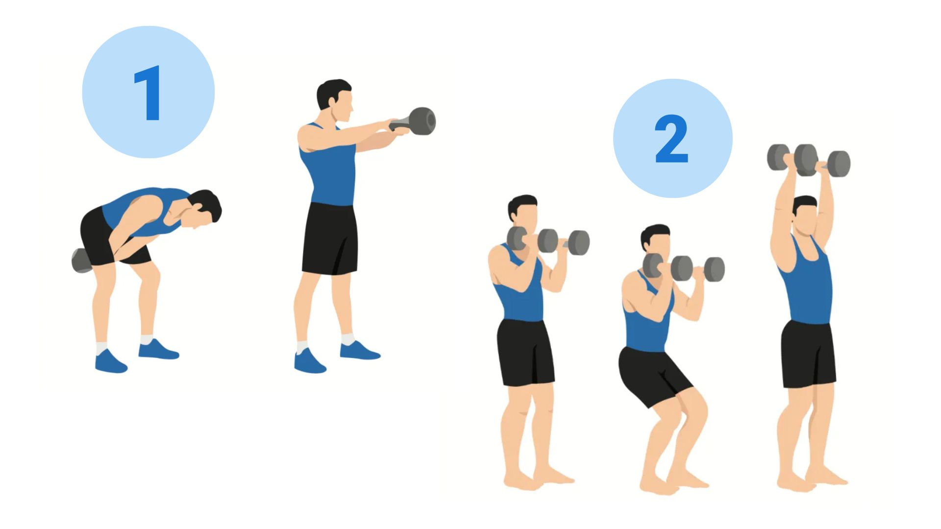 Un ejercicio sencillo para aumentar la masa muscular y quemar grasa para personas mayores de 40 años. El dibujo: