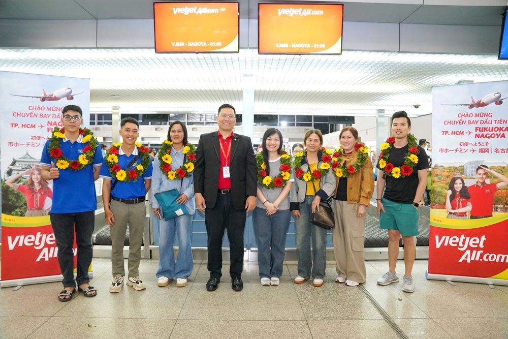 Vietjet launches a new route connecting Ho Chi Minh City with Nagoya and Fukuoka (Japan). Photo: Vietjet