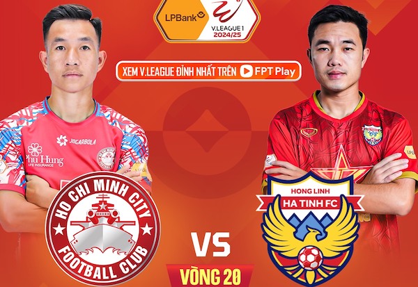 Ho Chi Minh City meets Hong Linh Ha Tinh in round 20 of V.League. Photo: FPT Play