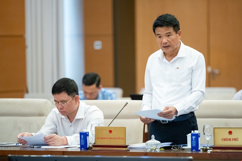 Director of the Supreme People's Procuracy Nguyen Huy Tien. Photo: Quochoi.vn