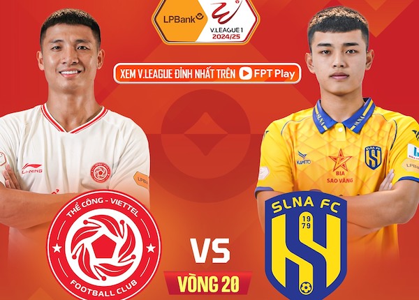 The Cong Viettel meets Song Lam Nghe An in round 20 of V.League. Photo: FPT Play