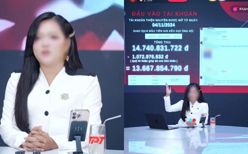 According to the Ministry of Public Security, individuals calling for charity to open their own bank accounts at each campaign to receive and manage all voluntary contributions. Photo: Cut from video of an individual publicly calling for support using his personal account