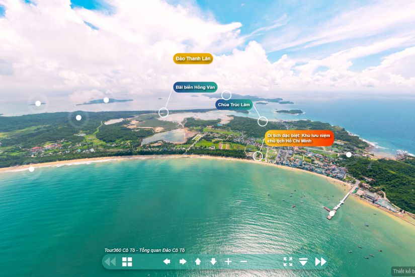 La pantalla de realidad virtual de 360 grados explora la isla de Cote. Imagen: El Renacimiento
