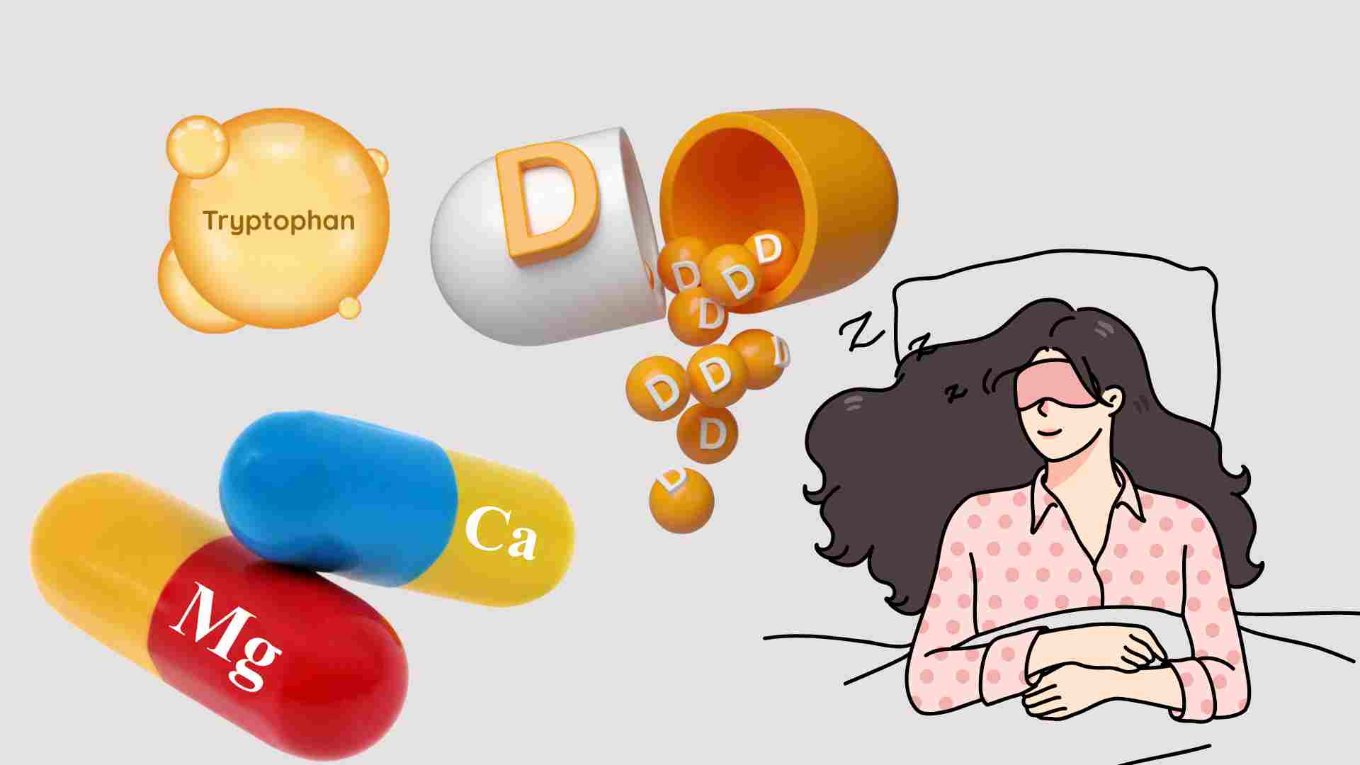 Some nutrients that help you sleep better. Graphics: Ha May