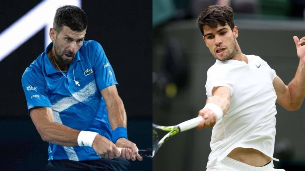 Djokovic has many compliments for his junior Alcaraz. Photo: Xinhua