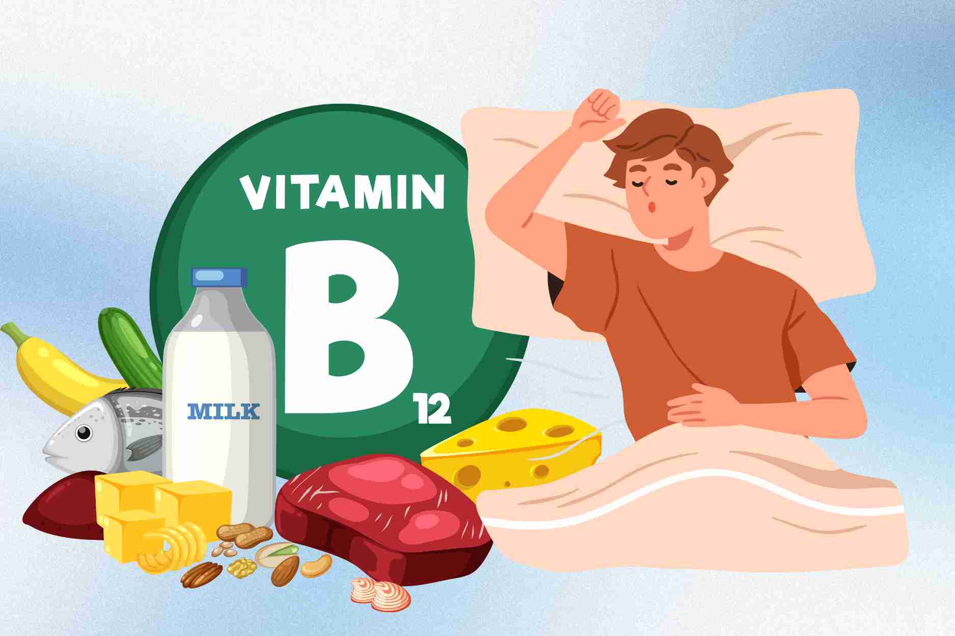 En casos absolutos no se debe tomar vitamina B12 para ayudar al sueño. El dibujo de la Piedra