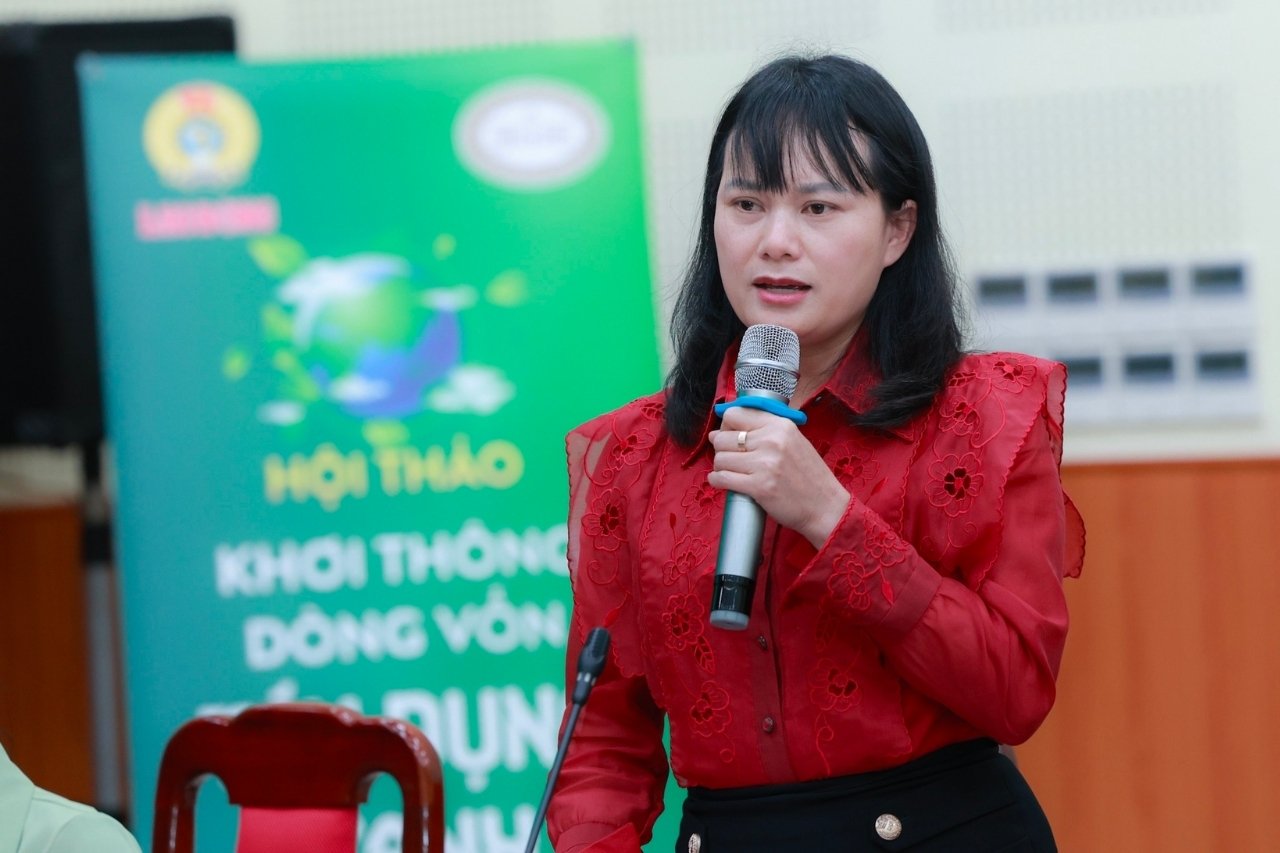 Ms. Phung Thi Binh - Deputy General Director of Agribank. Photo: Hai Nguyen