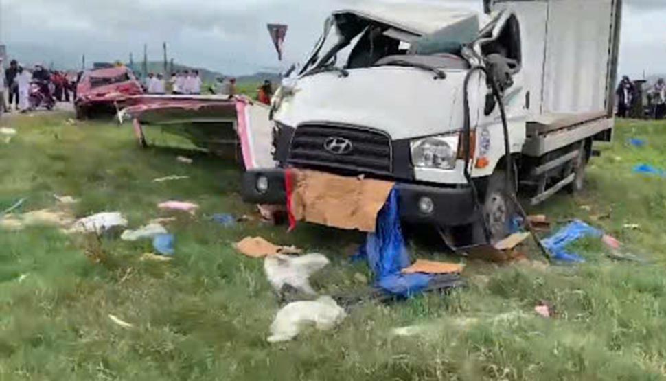 La escena del accidente. Foto: El Sr. Khang.