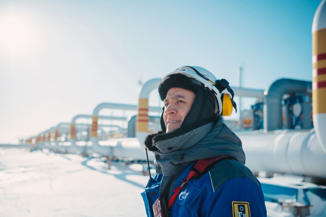 A Russian Gazprom employee. Photo: Gazprom
