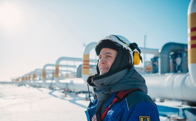 A Russian Gazprom employee. Photo: Gazprom