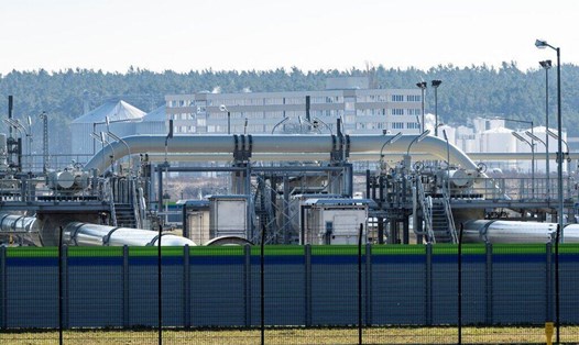 Điểm đầu ra của đường ống Nord Stream 2 tại Lubmin trên bờ Biển Baltic của Đức. Ảnh: AFP