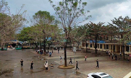 Trường THCS thị trấn Ba Tơ nơi xảy ra vụ điện giật khiến nam sinh tử vong. Ảnh: Trường THCS thị trấn Ba Tơ.