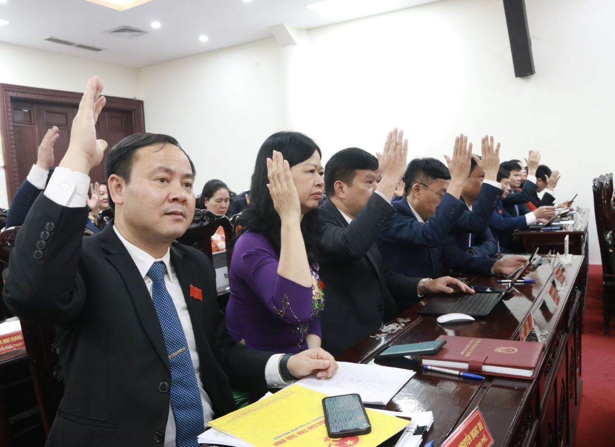 Los delegados de la Junta de la provincia de Taiping votaron a traves de resoluciones en la sesion. Imagen de Haiti