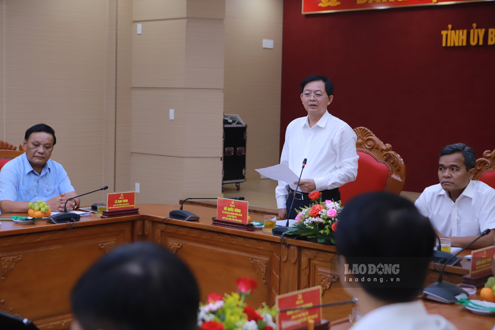 Binh Dinh Provincial Party Committee held a Conference on the implementation of the Central Resolution on the merger of provincial-level administrative units. Photo: Hoai Luan