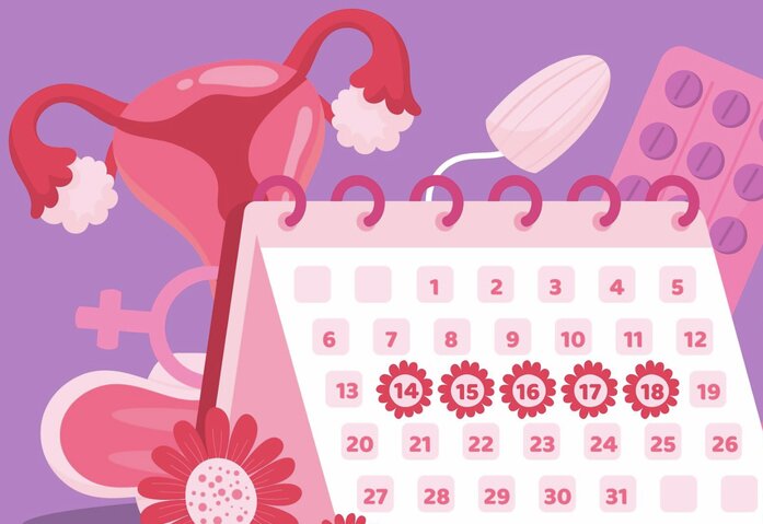 Cuando la menstruacion tardia y el edema son signos de la enfermedad. Diseñado por Thuy Duong