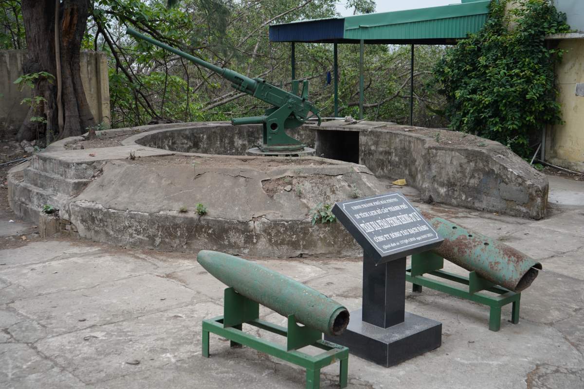 The 37-point anti-aircraft artillery site in Hai Phong City is a famous historical relic. Photo: Mai Dung