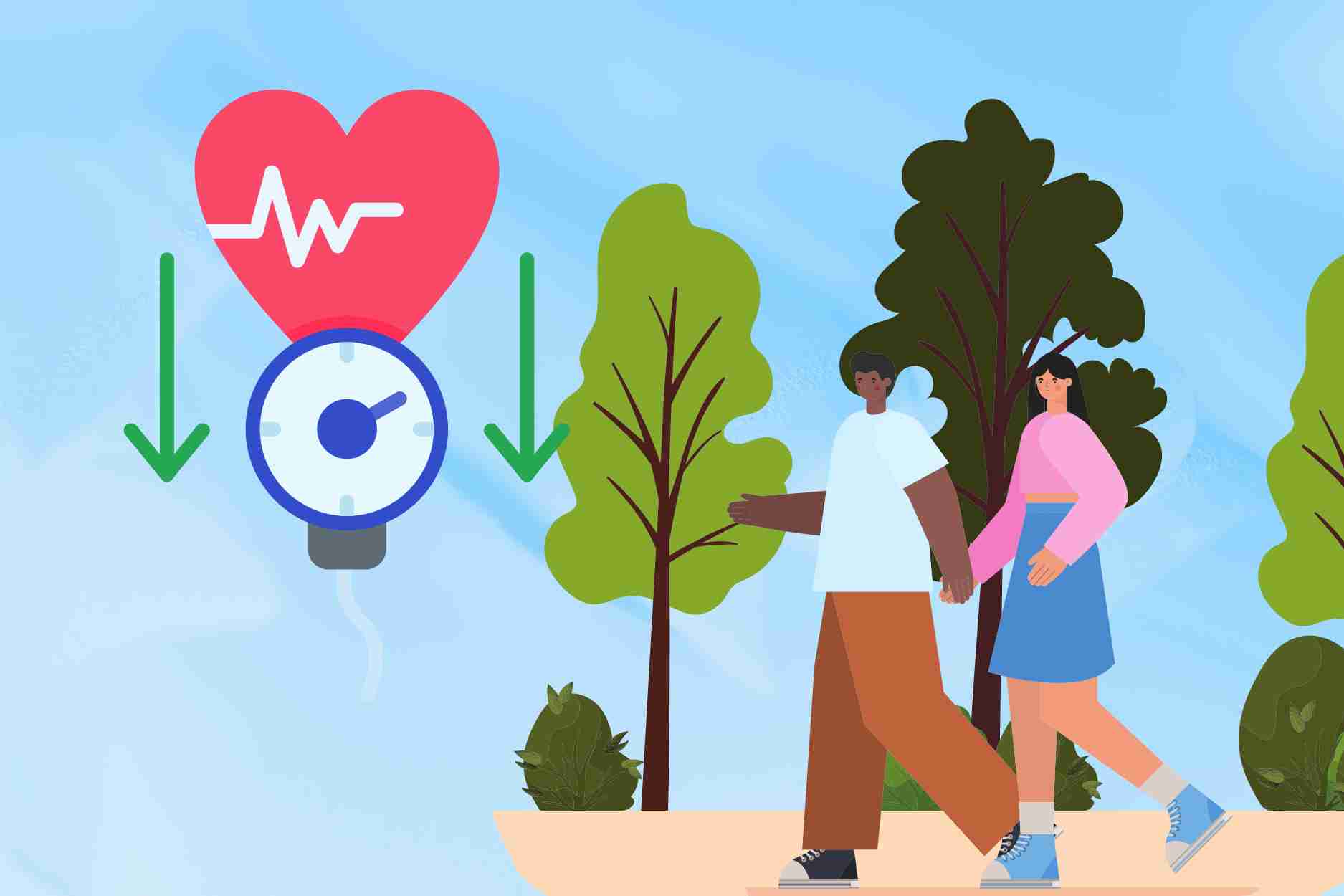 The time of walking has the immediate effect of lowering blood pressure and blood sugar. Graphics: Dinh Dinh