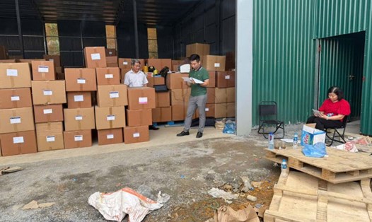 Bộ Công an xác định, có hơn 900 nhãn hiệu thực phẩm chức năng được nhóm đối tượng sản xuất. Ảnh: Cơ quan Công an cung cấp