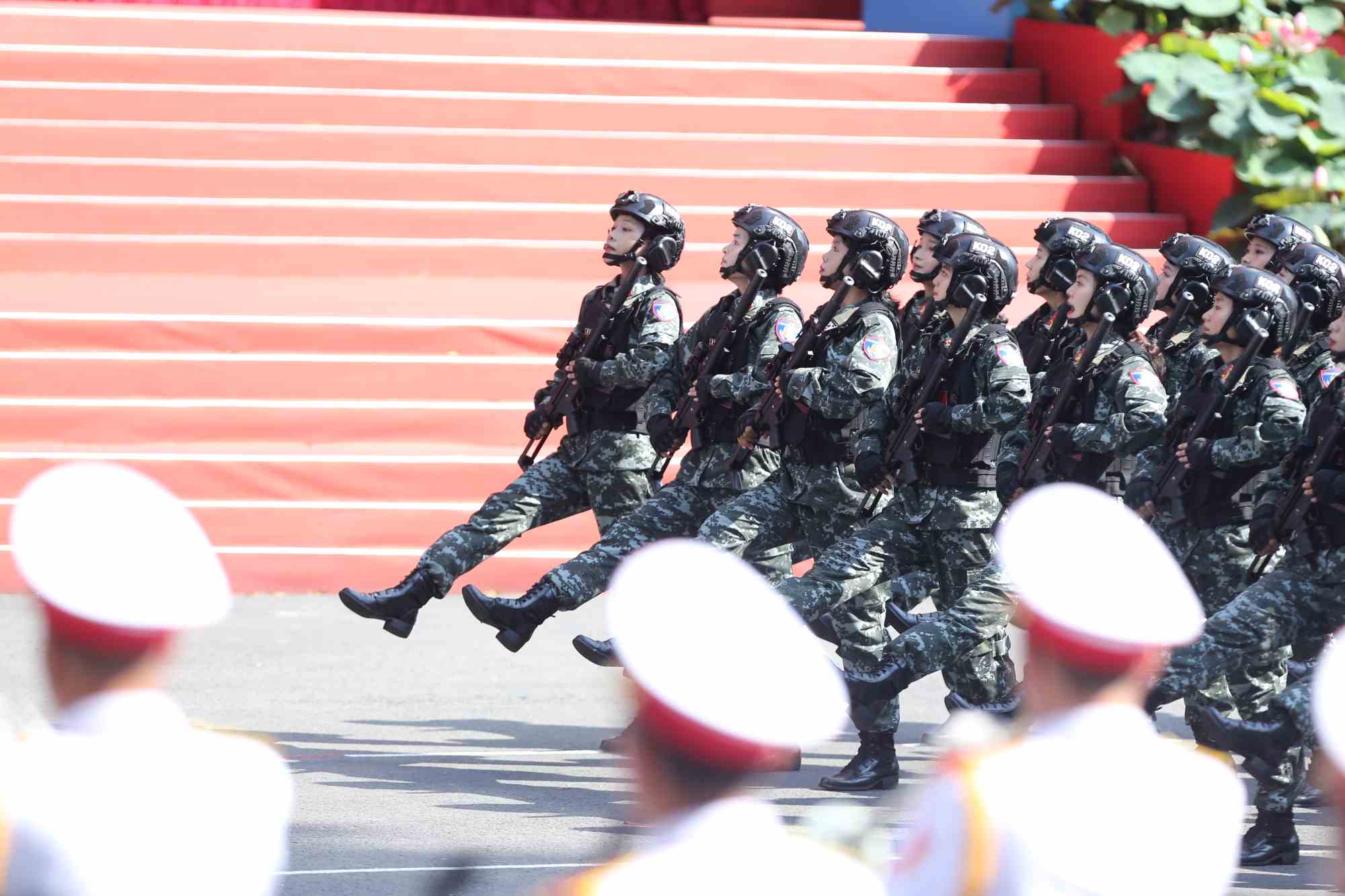 The female police officer block. Photo: Thanh Vu