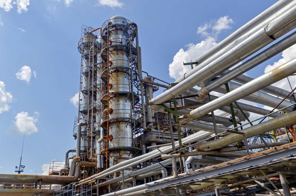 The gas plant of the state-owned Ukrainian oil and gas company Naftogaz near the city of Kharkiv, Ukraine, in 2014. Photo: AFP