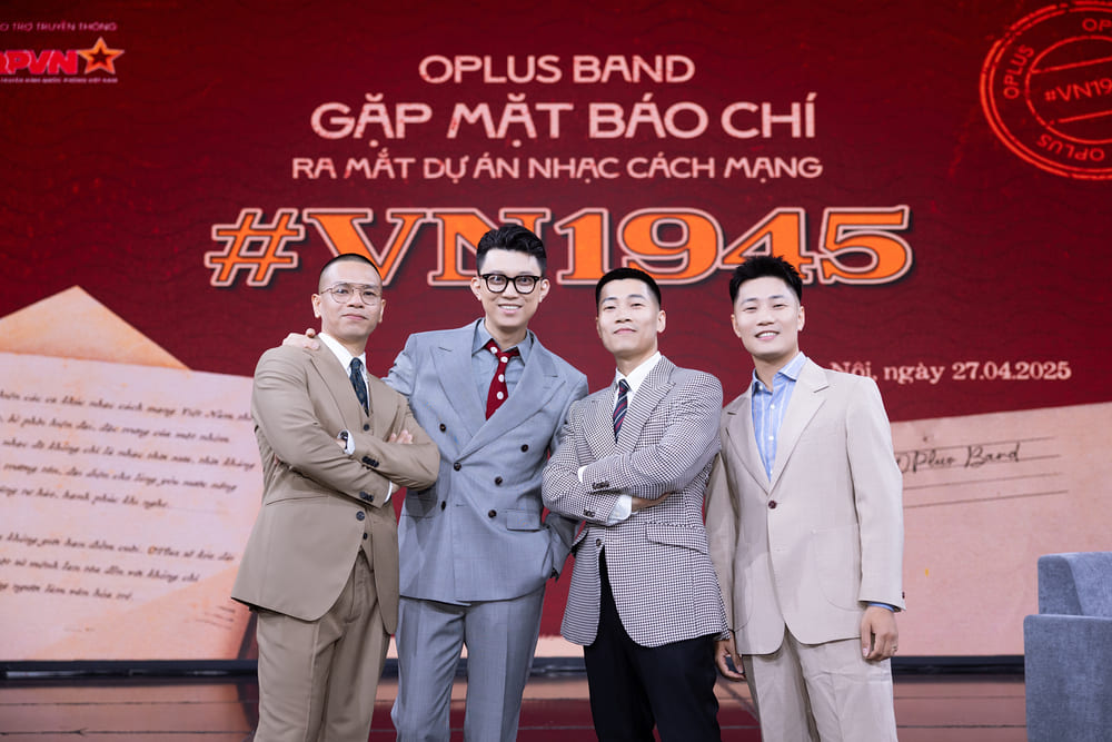 OPlus band introduces special music project #VN1945. Photo: Interviewee