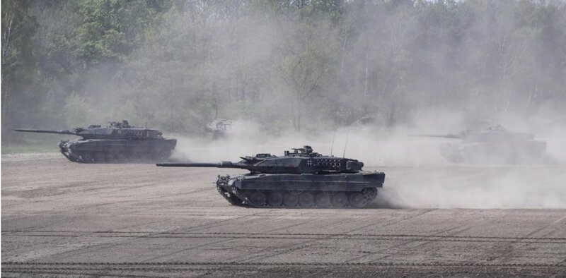 El Leopard 2 participa en entrenamiento militar en Alemania. Imagen de la agencia Xinhua