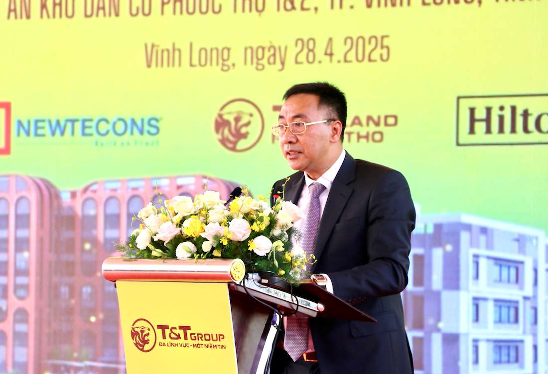 Ong Nguyen Anh Tuan, Pho Tong Giam doc Tap doan T&T Group phat bieu tai su kien. Anh: T&T Group