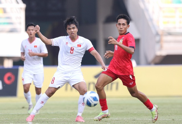 U19 Vietnam at the 2024 Southeast Asian U19 tournament. Photo: VFF
