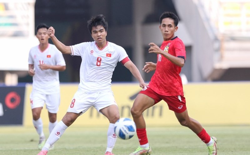 U19 Vietnam at the 2024 Southeast Asian U19 tournament. Photo: VFF