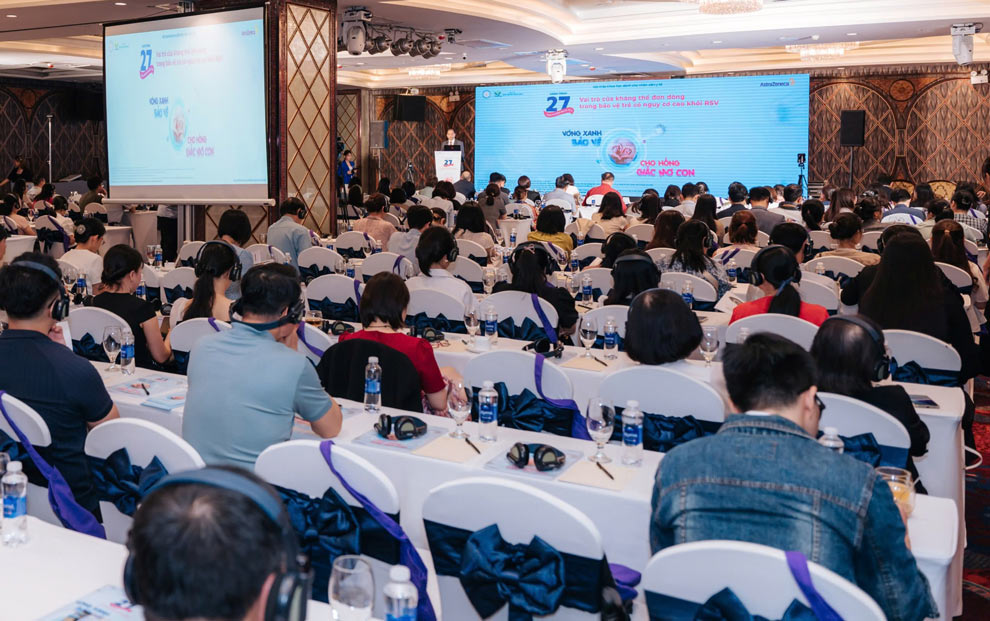 The conference announced a pioneering preventive method to help prevent lower respiratory tract infections (LRTI) caused by respiratory double-vehicle virus (RSV) in children. Photo: Provided by the enterprise