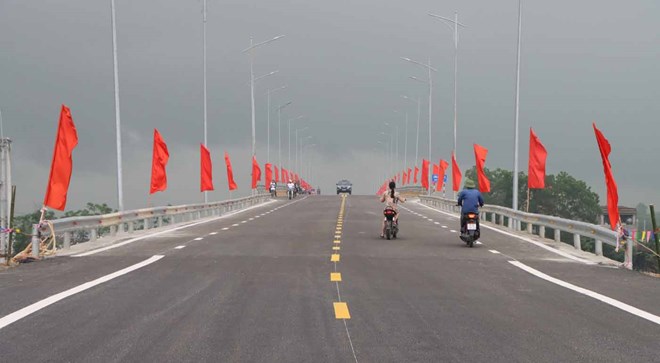 Tuyen duong DT.277B ket noi voi cau Ha Bac 2 tinh Bac Giang. Anh: Dang Hoa