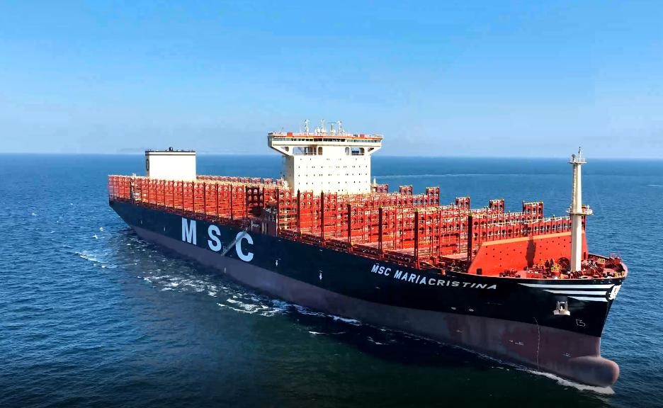 El buque de gas natural licuado MSC Mariacristina de China. Imagen de la agencia Xinhua