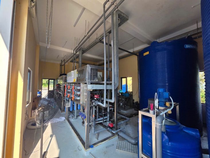 Water filtration system on the island. Photo: Le Van Vy