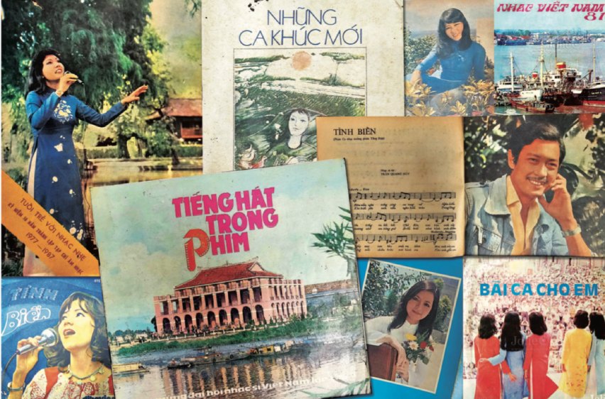 Compositions and discs with the theme of the homeland in the South after the country's reunification. Photo: Nguyen Truong Quy