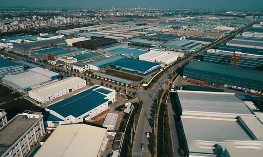 Một khu công nghiệp trên địa bàn tỉnh Bắc Giang. Ảnh: Trần Tuấn