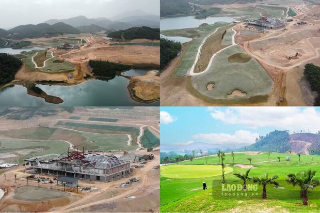 Nước rút thi công 2 sân golf trăm tỉ tại Thái Nguyên