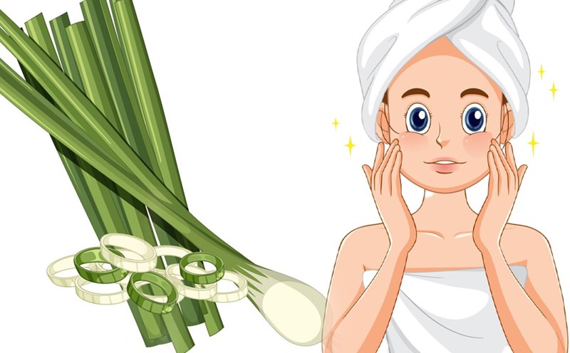 Green onions not only enhance the flavor of the dish but also bring many surprising benefits to the skin. Graphics: Thien Nhan