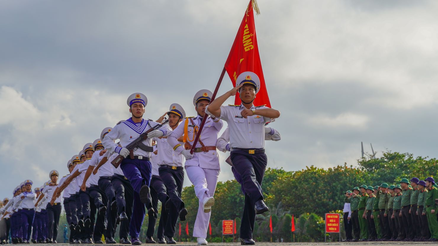 Marines on Truong Sa island.