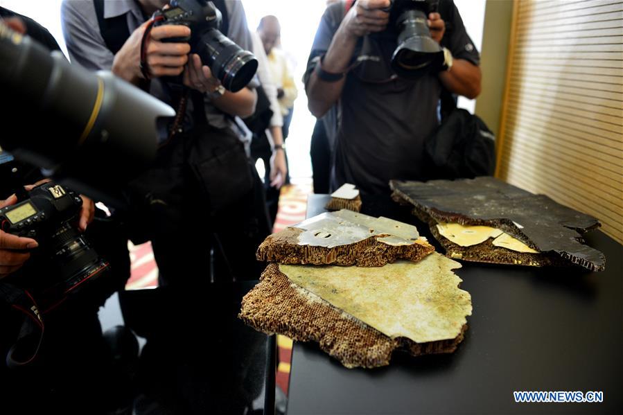 The suspected pieces of MH370. Photo: Xinhua