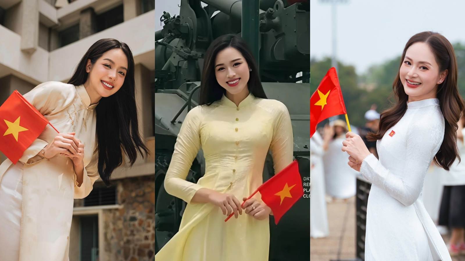 Dan my nhan Viet khoe sac trong ta ao dai. Anh: Chup man hinh