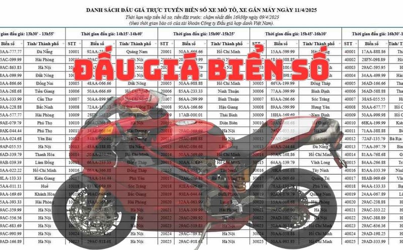 A series of super beautiful motorcycle license plates will be auctioned on April 11